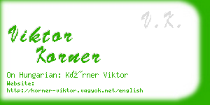 viktor korner business card